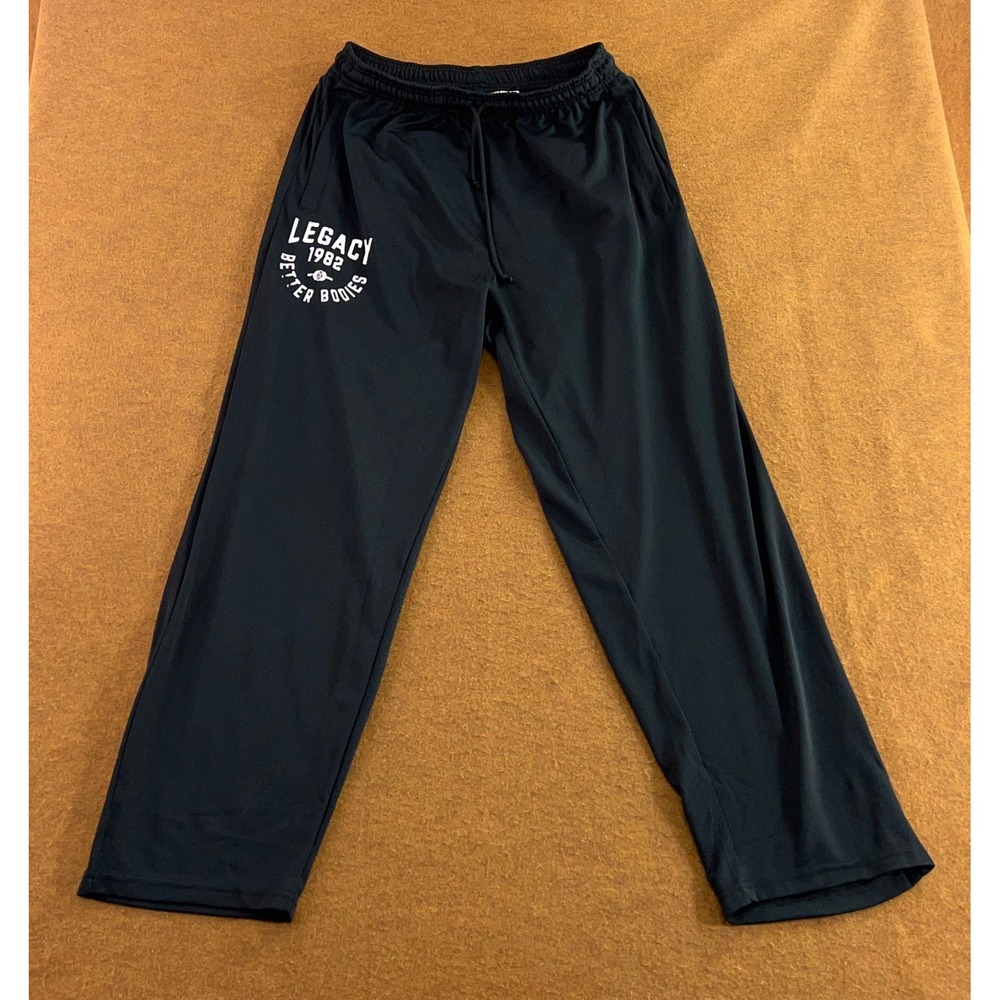 Better Bodies Mens XL Black Legacy 1982 Mesh Athletic Training Pants New